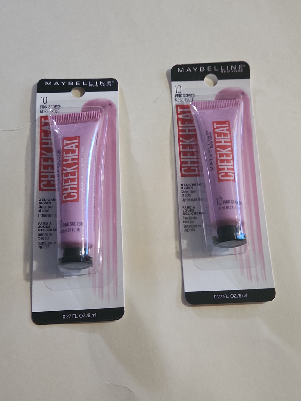 Maybelline Cheek Heat Gel-Cream Blush - Pink Scorch (10) Lot Of 2